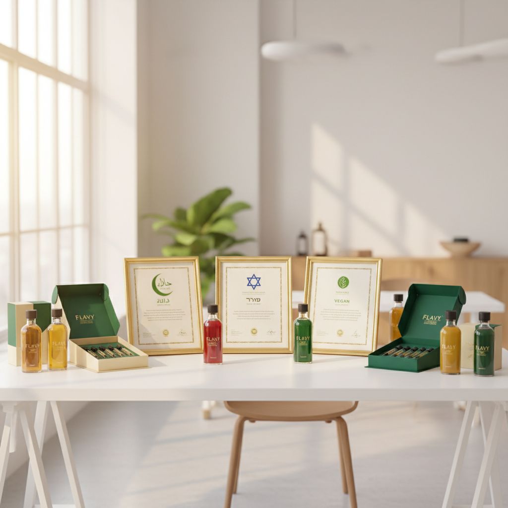 Flavy сертификати — Halal, Kosher, Vegan